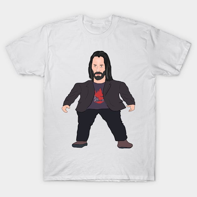 Mini Keanu Reeves Meme T-Shirt by Barnyardy